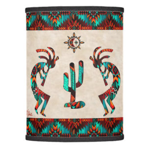 Kokopelli Playing And Cactus Lamp Shade