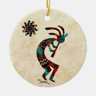 KOKOPELLI PLAYING THE FLUTE CERAMIC ORNAMENT