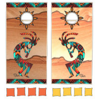 Kokopelli Playing the Flute Cornhole Set
