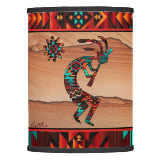 KOKOPELLI PLAYING THE FLUTE LAMP SHADE