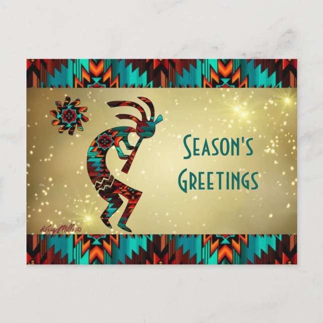 KOKOPELLI PLAYING THE FLUTE POSTCARD (Front)