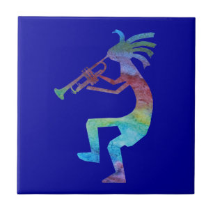 Kokopelli Plays The Trumpet Tile