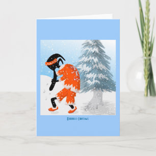 Kokopelli Santa Claus Card