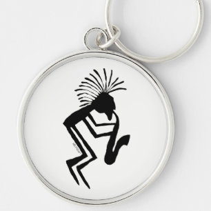 Kokopelli Saxaphone Player Petroglyph Keychain