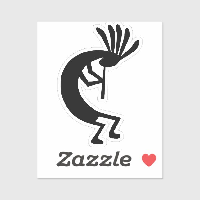 Kokopelli Silhouette Crafting 2" Vinyl Sticker (Sheet)