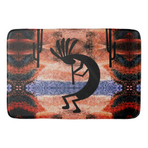 Kokopelli Southwest Desert Landscape Bath Mat
