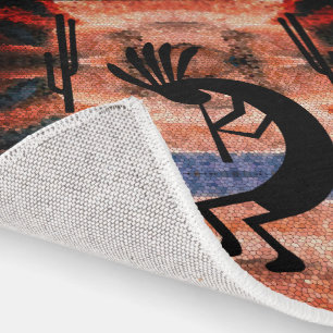 Kokopelli Southwest Desert Landscape Rug
