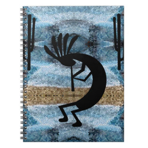 Kokopelli Southwest Desert Mosaic 2 Notebook