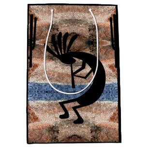 Kokopelli Southwest Desert Mosaic Medium Gift Bag