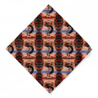 Kokopelli Southwest Desert Mosaic Pattern Bandana
