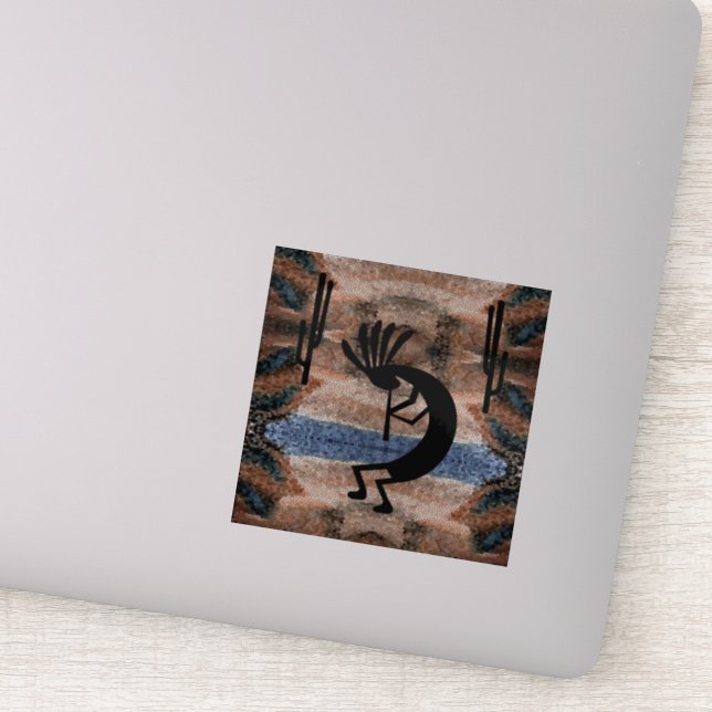 Kokopelli Southwest Desert Mosaic Sticker (Detail)