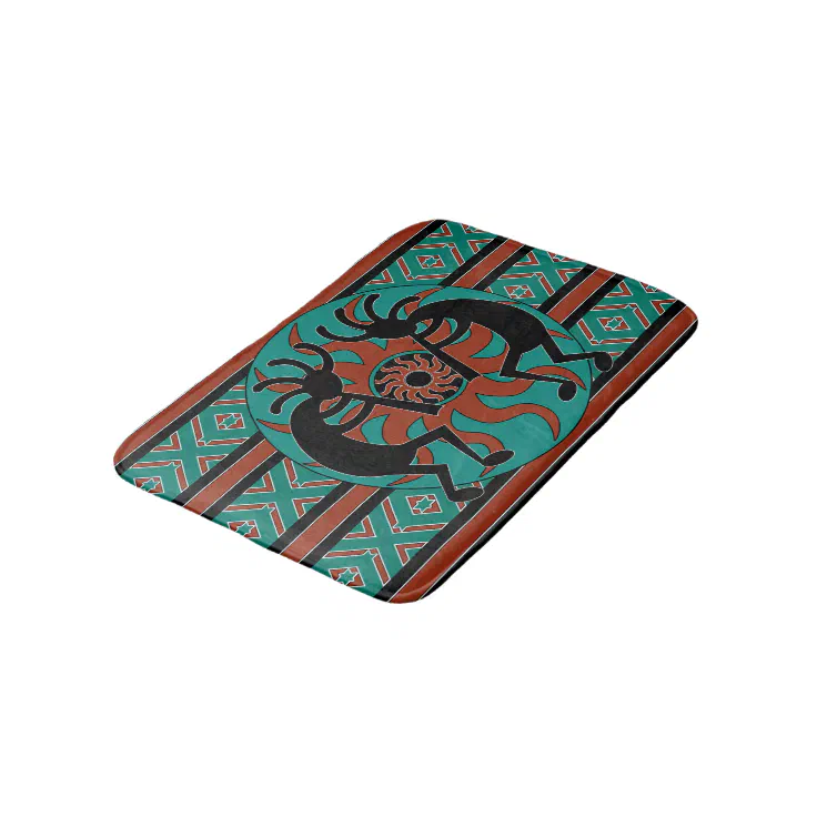 Kokopelli Southwest Design Bath Mat Zazzle