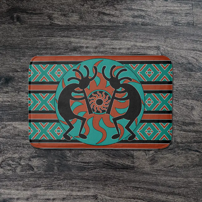 Kokopelli Southwest Design Bath Mat Zazzle
