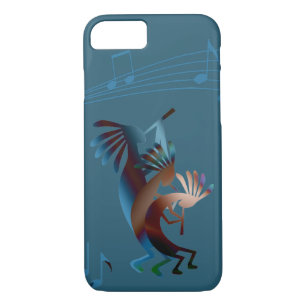 Kokopelli Southwest Music Teal iPhone 8/7 Case