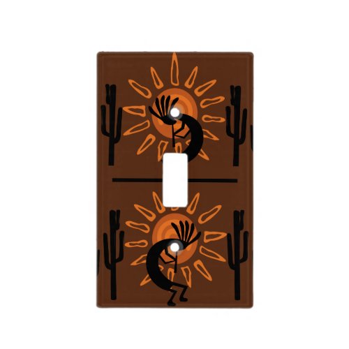Kokopelli Southwest Rustic Brown Light Switch Cover