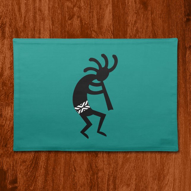 Kokopelli Southwest Teal Design Placemat (Creator Uploaded)
