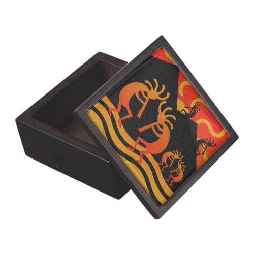 Kokopelli Southwest Wood Jewelry Box