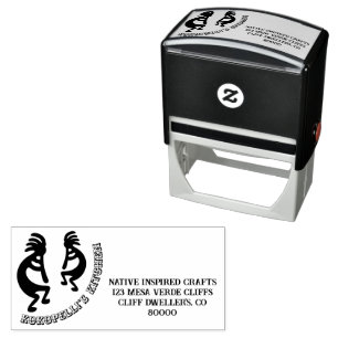 Kokopelli Southwestern Custom Business Address Self-inking Stamp