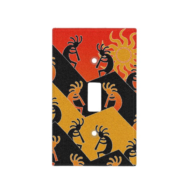 Kokopelli Southwestern Design Light Switch Cover (Front)