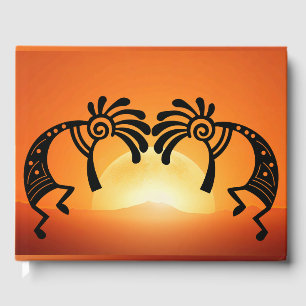 Kokopelli Southwestern Sun Guest Book