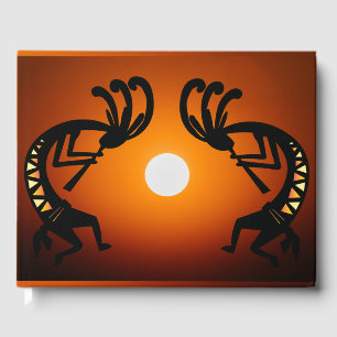 Kokopelli Southwestern Sun Guest Book