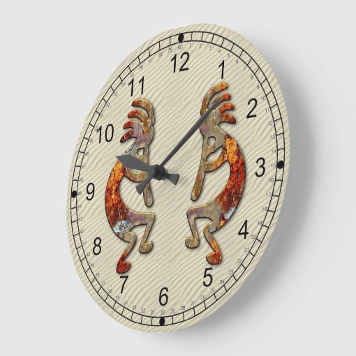 Kokopelli Southwestern Wall Clock Design Zazzle