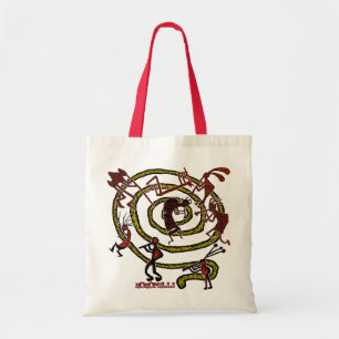 Kokopelli & Spiral - Budget Tote #1