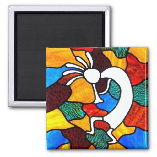 Kokopelli Stained Glass Magnet