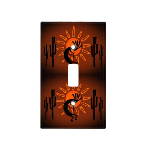 Kokopelli Sun Bronzed Sunset  Light Switch Cover