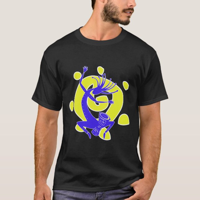 Kokopelli Sun Drummer T-Shirt (Front)