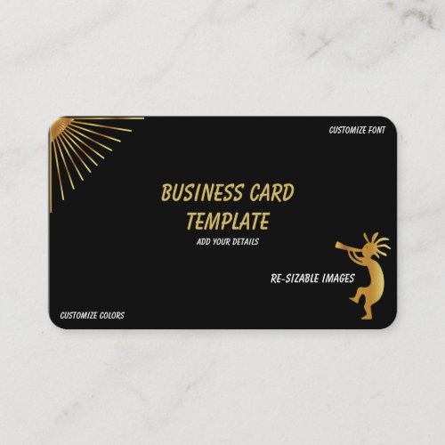  Kokopelli Sun Metallic Southwestern Business Card