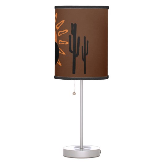 Kokopelli Sun Rustic Brown Lamp (Right)