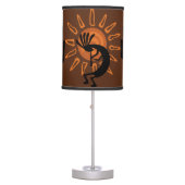 Kokopelli Sun Rustic Brown Lamp (Front)