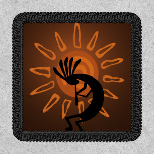 Kokopelli Sun Southwest Rustic Brown Patch