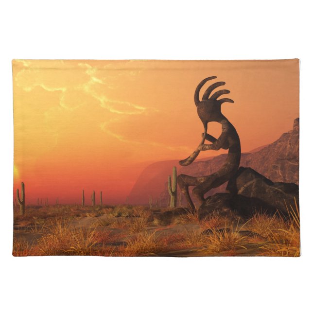 Kokopelli Sunset Placemat (Front)