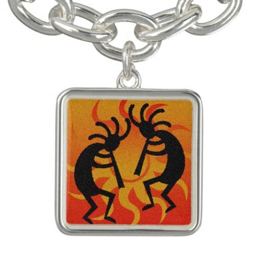 Kokopelli Sunset Southwest Tribal Sun Charm Bracelet