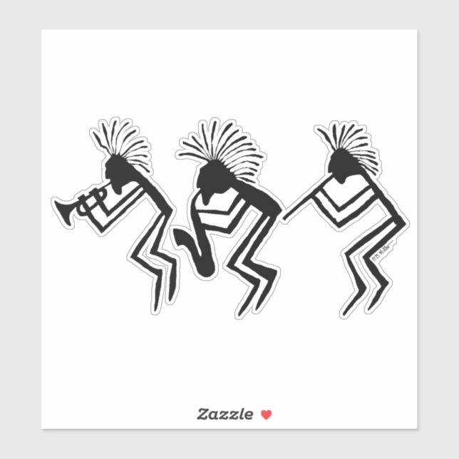 Kokopelli - Talking Canyons, New Mexico Sticker (Sheet)