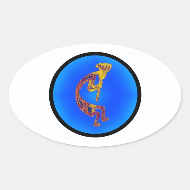 KOKOPELLI TAOS SKIES OVAL STICKER (Front)