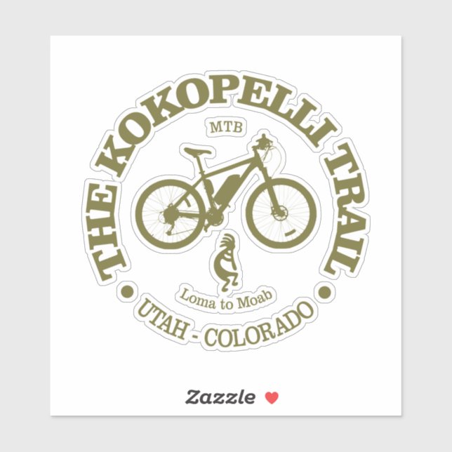 Kokopelli Trail (MTB) Sticker (Sheet)