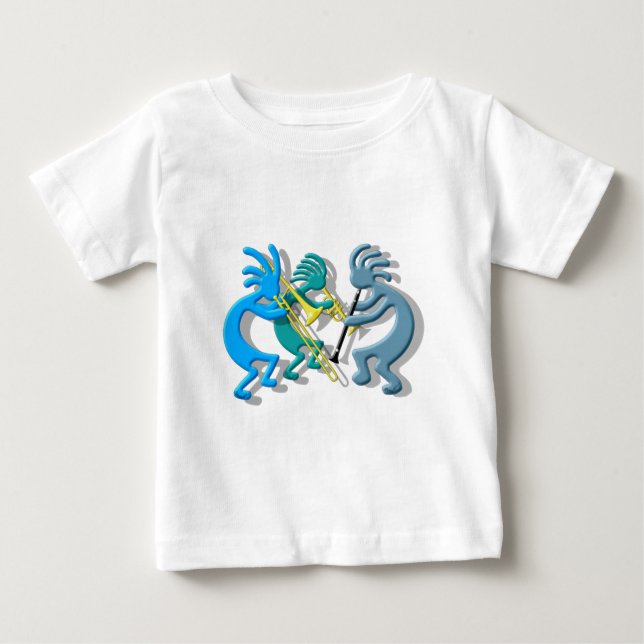 Kokopelli Trio Baby T-Shirt (Front)
