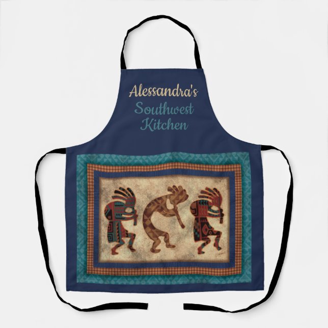 Kokopelli Trio Personalized Apron (Front)