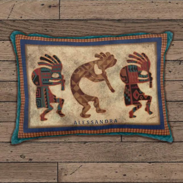Kokopelli Trio Personlaized Throw Pillow (Creator Uploaded)