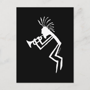 Kokopelli Trumpet Player Petroglyph Postcard
