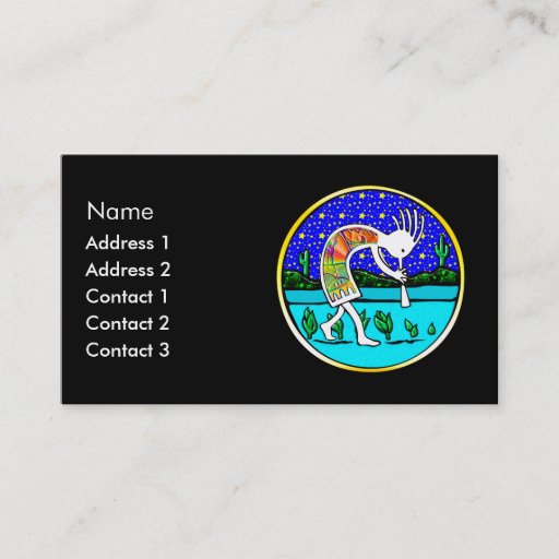 Customizable Kokopelli Under the Stars Business Cards