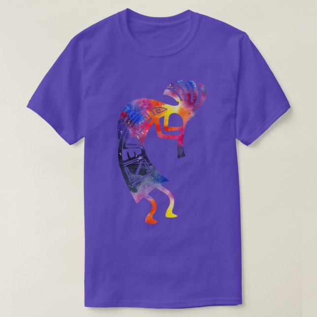 Kokopelli Watercolor Native American  T-Shirt (Design Front)