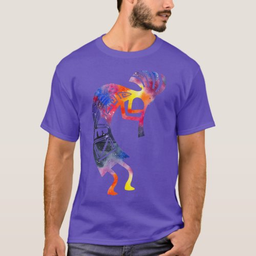 Kokopelli Watercolor Native American  T_Shirt