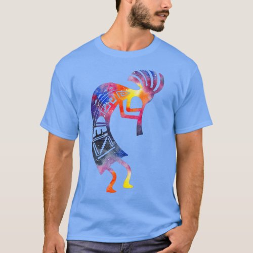 Kokopelli Watercolor Native American  T_Shirt