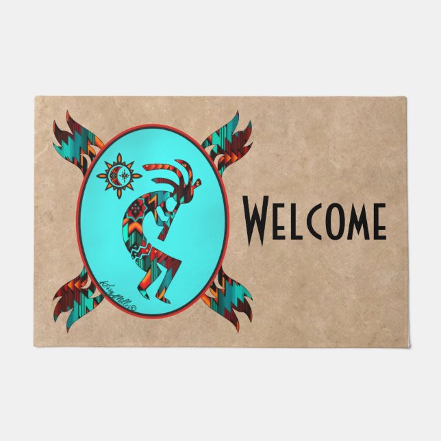 Kokopelli Welcome Doormat (Front)