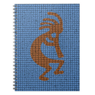 Kokopelli with Flute Musical Mosaic Southwest Notebook