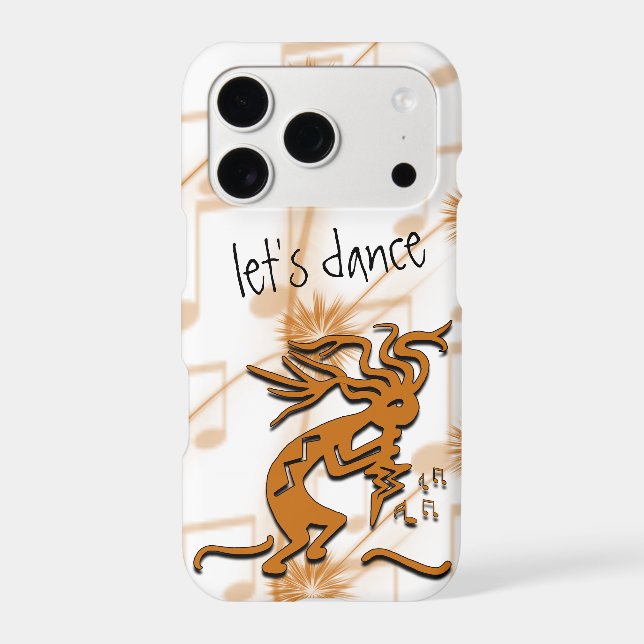 Kokopelli With Musical Notes Artwork iPhone Case (Back)
